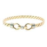 6.75" Pre-owned 9CT Double Hook & Loop Bangle (28.36g)